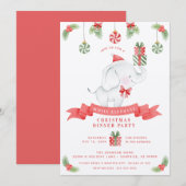 White Elephant-kerstcadeauuitwisseling Kaart (Voorkant / Achterkant)