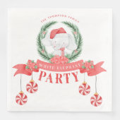 White Elephant-kerstcadeauuitwisseling Servet (Voorkant)