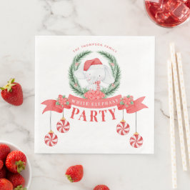 White Elephant-kerstcadeauuitwisseling Servet