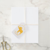 White Elephant-kerstfeestartikel - Eigen cadeau Cadeaulabels (Met Koord)