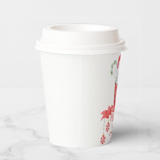 White Elephant Kerstmis | Papieren Bekers (Rechts)