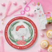 White Elephant Kerstmis Papieren Bordje (Feest)