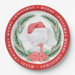 White Elephant Kerstmis Papieren Bordje