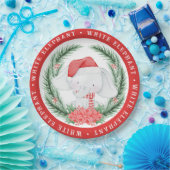 White Elephant Kerstmis Papieren Bordje (Feest)