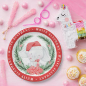 White Elephant Kerstmis Papieren Bordje (Feest)