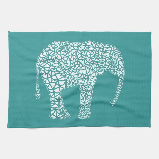 White Elephant Kitchen Towel Theedoek (Horizontaal)