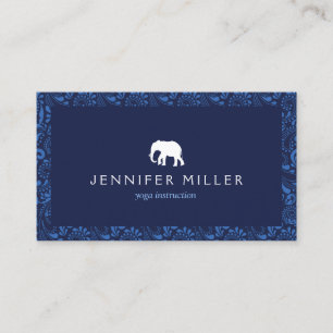White Elephant Logo met Paisley Pattern Visitekaartje