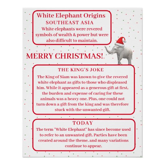 White Elephant Origins Poster (Voorkant)