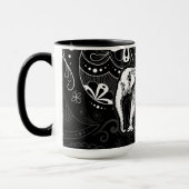 White Elephant Paisley Design Mok (Links)