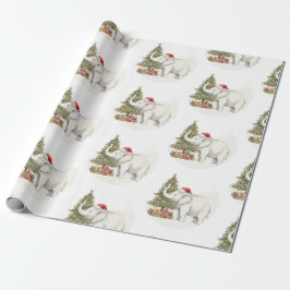 White Elephant Party Christmas Wrapping Paper Cadeaupapier