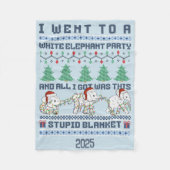 White Elephant Party Custom Gift Funny Fleece Deken (Voorkant)