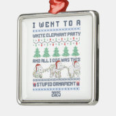 White Elephant Party Custom Gift Funny Metalen Ornament (Links)