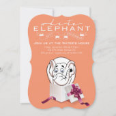 White Elephant Party Invitation | Aangepaste kleur Kaart (Voorkant)