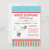 White Elephant Party Invitation Kaart (Voorkant)