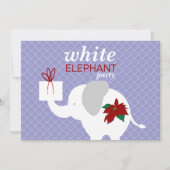 White Elephant Party Invitation Kaart (Voorkant)