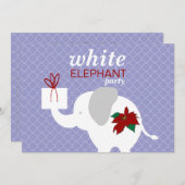 White Elephant Party Invitation Kaart (Voorkant / Achterkant)