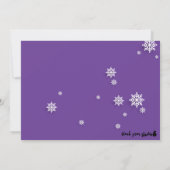 White Elephant Party Invitation | Paars/grijs Kaart (Achterkant)