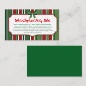 White Elephant Party Rules Card | Funny & Elegant  Informatiekaartje (Voorkant / Achterkant)