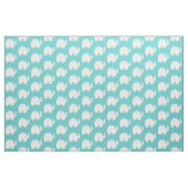 White Elephant Pattern Aqua Stof (Fat Quarter)
