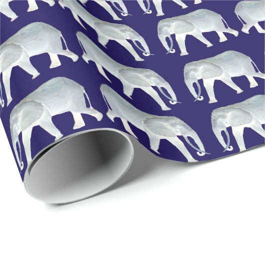 White Elephant Photo Cadeaupapier (Rol Hoek)