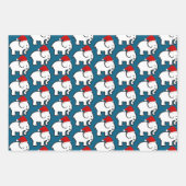 White Elephant Santa Hat Design Wrapping Paper (Voorkant 3)