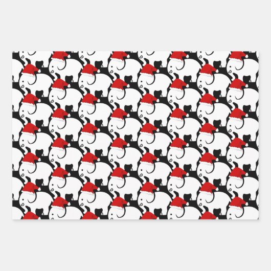White Elephant Santa Hat Design Wrapping Paper (Voorkant 2)