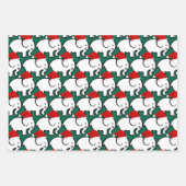 White Elephant Santa Hat Design Wrapping Paper (Voorkant)
