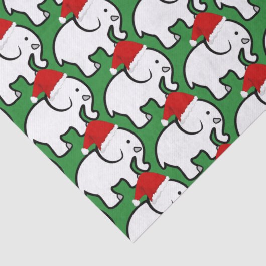 White Elephant Santa Hat Tissue Paper Tissuepapier (Detail)