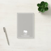 White Elephant Silhouette | Gepersonaliseerd Post-it® Notes (Kantoor)