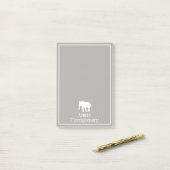 White Elephant Silhouette | Gepersonaliseerd Post-it® Notes (Op bureau)