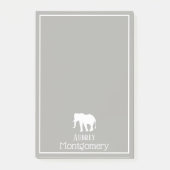White Elephant Silhouette | Gepersonaliseerd Post-it® Notes (Voorkant)