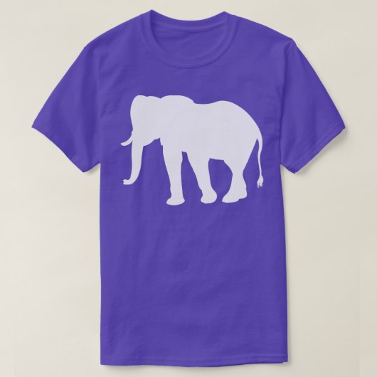 White Elephant Silhouette Zoologist World Elephant T-shirt (Design voorkant)