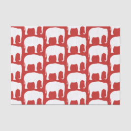 White Elephant Silhouettes Pattern Tissuepapier