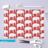 White Elephant Silhouettes Pattern Tissuepapier (Craft)