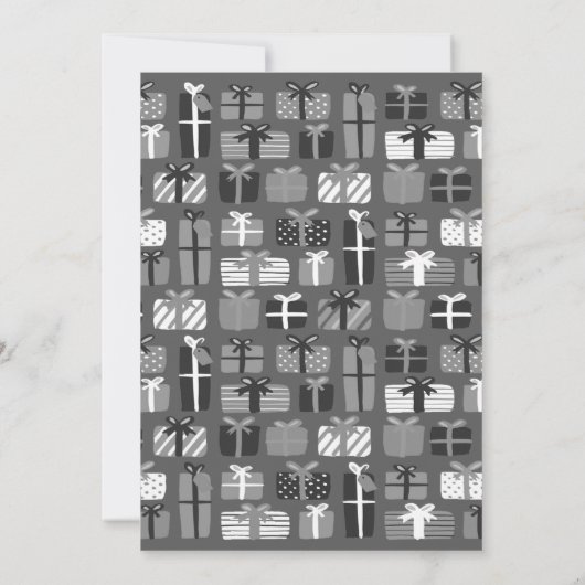 White Elephant Stacked Gift Exchange Party Kaart (Achterkant)