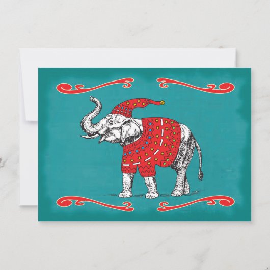 White Elephant Ugly Sweater Party Invitation Kaart (Achterkant)