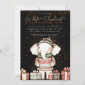 White Elephant Ugly Sweater Party Invitation Kaart (Voorkant)