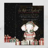 White Elephant Ugly Sweater Party Invitation Kaart (Voorkant / Achterkant)
