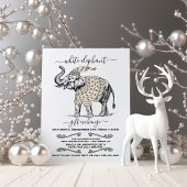 White Elephant Ugly Sweater Party Invitation Kaart