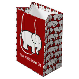 White Elephants Design Gift Bag Medium Cadeauzakje