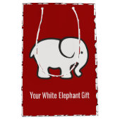White Elephants Design Gift Bag Medium Cadeauzakje (Voorkant)