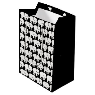 White Elephants Design Gift Bag Medium Cadeauzakje