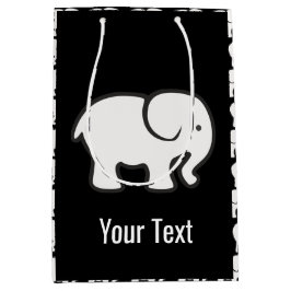 White Elephants Design Gift Bag Medium Cadeauzakje