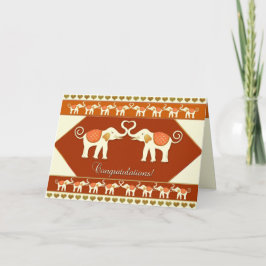 White Elephants in Love Gefeliciteerd Kaart