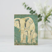 White Elephants Jade Briefkaart (Staand voorkant)