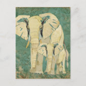 White Elephants Jade Briefkaart (Voorkant)