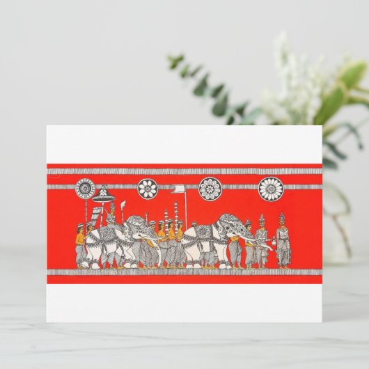 White Elephants & Kadyan Dancers Kaart (Staand voorkant)