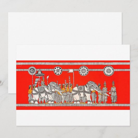 White Elephants & Kadyan Dancers Kaart (Voorkant / Achterkant)