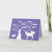 White Elk Silhouette Wenskaart Kaart (Voorkant)