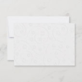 White Embossed Floral with Heart RSVP (Achterkant)